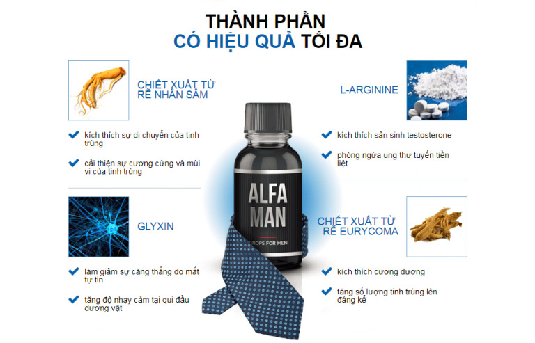 Thuốc tăng cường sinh lý nam Alfa man