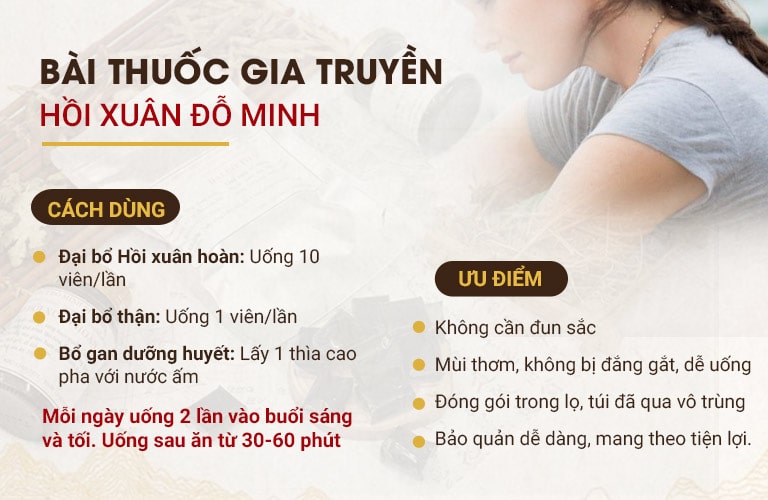 Cách sử dụng và ưu điểm thuốc chữa tiền mãn kinh của Đỗ Minh Đường