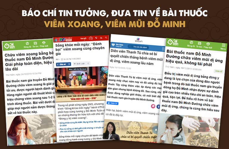 Bài thuốc viêm xoang đỗ minh trên báo chí