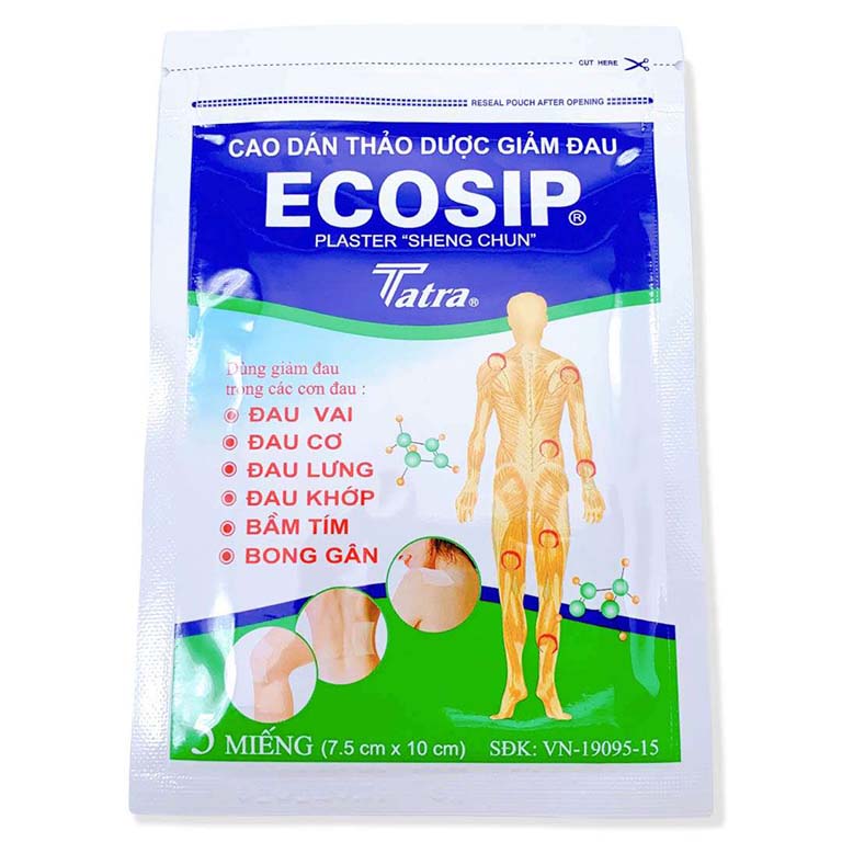 miếng dán giảm đau lưng Ecosip Tatrac