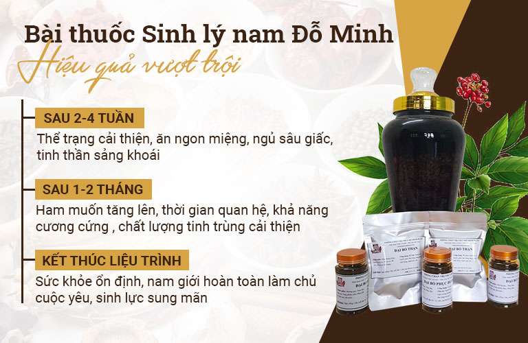 Lộ trình cải thiện yếu sinh lý khi sử dụng bài thuốc Sinh Lý Nam Đỗ Minh