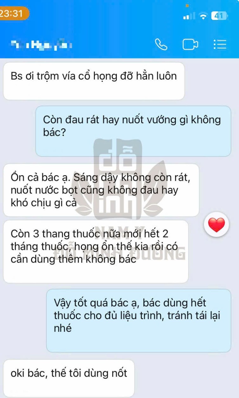 Bệnh nhân chia sẻ