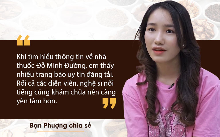 Chị Phượng khi thăm khám tại Đỗ Minh Đường