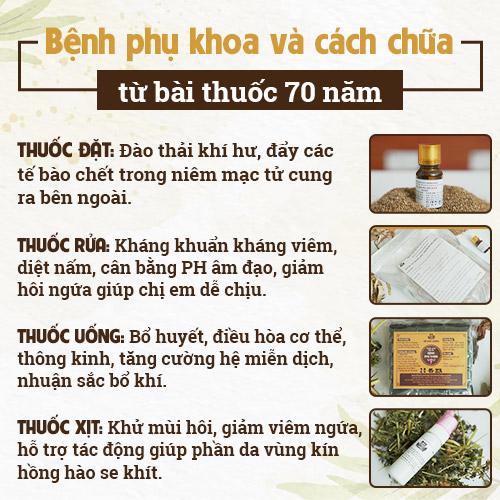 Sự kết hợp 4 phương thuốc nhỏ trong liệu trình điều trị của Phụ Khang Đỗ Minh