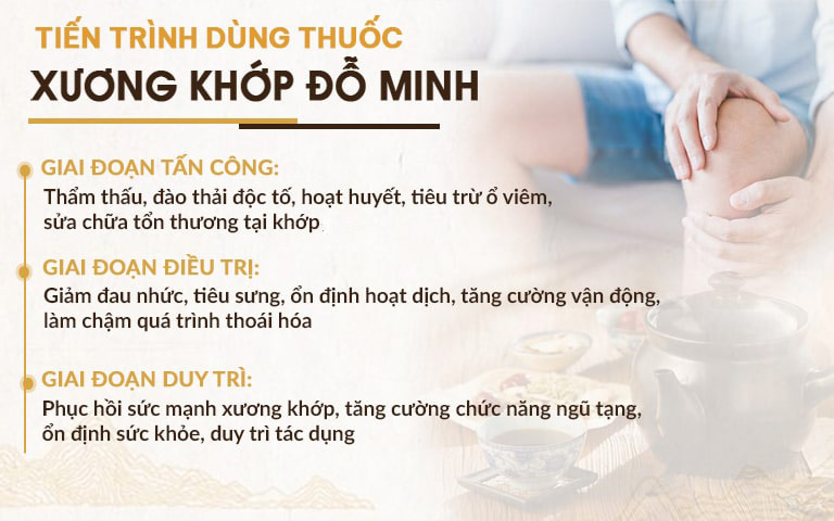 Tiến trình dùng thuốc Xương khớp Đỗ Minh