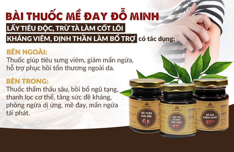 Tác dụng bài thuốc Mề Đay Đỗ Minh