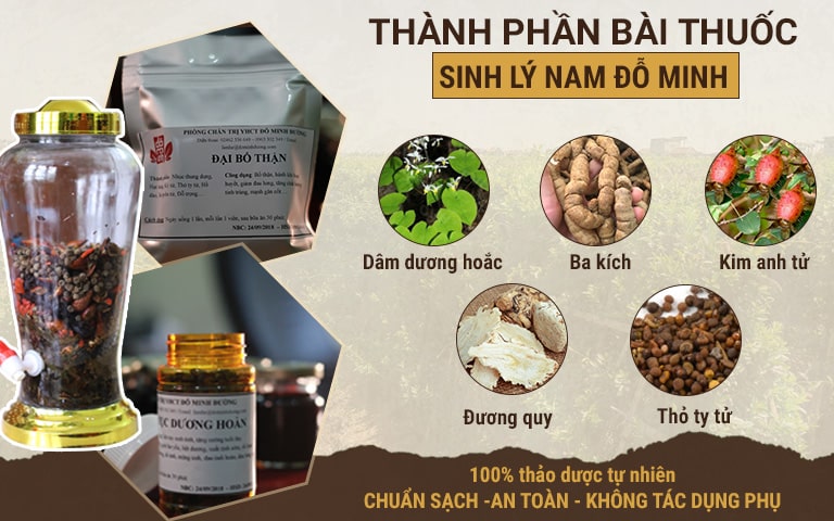 Thành phần bài thuốc sinh lý nam Đỗ Minh