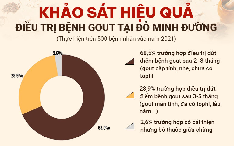 Khảo sát hiệu quả điều trị gout tại Đỗ Minh Đường