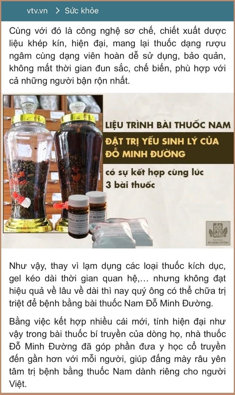 Bài thuốc được bào chế dạng dùng tiện dụng