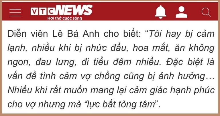 Diễn viên Lê Bá Anh tâm sự