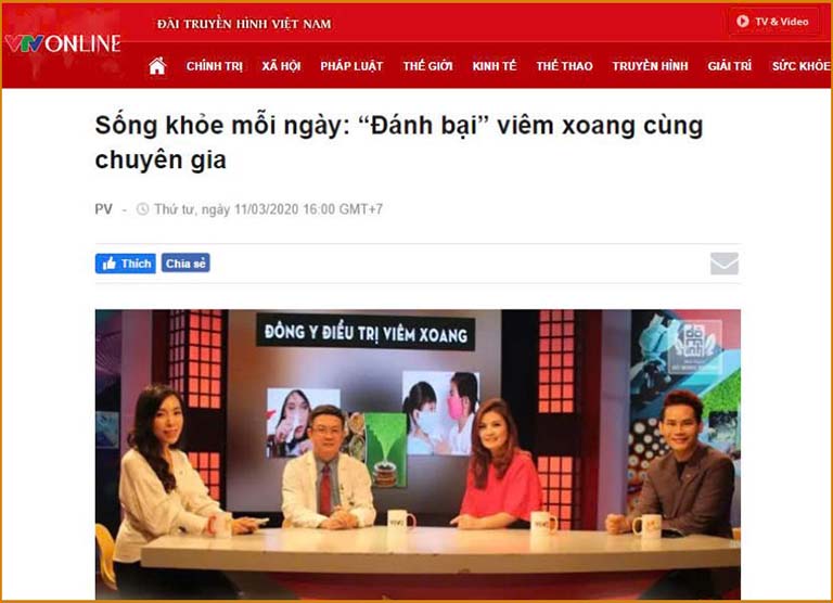 Báo VTV Online nói gì về bài thuốc Viêm xoang Đỗ Minh