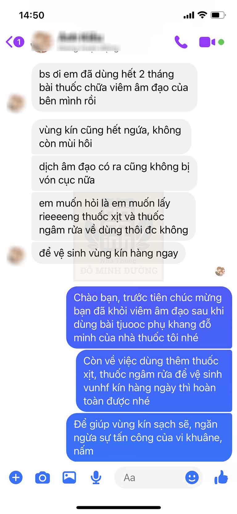 Bệnh nhân phản hồi bài thuốc Phụ Khang Đỗ Minh