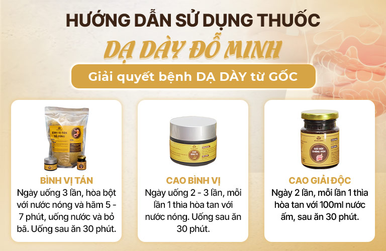 Hướng dẫn sử dụng thuốc Dạ Dày Đỗ Minh