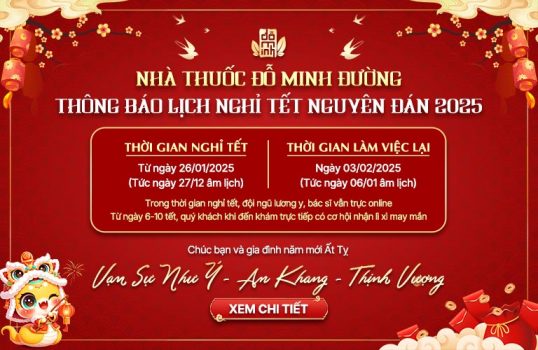 Thông báo lịch nghỉ tết 2025 của Đỗ Minh Đường