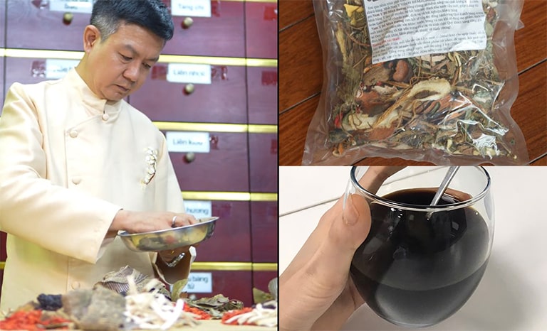 Lương y Tuấn kê đơn thuốc 