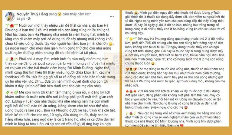 Bài đăng của chị Hằng thu hút sự quan tâm đông đảo của nhiều chị em Bài đăng của chị Hằng thu hút sự quan tâm đông đảo của nhiều chị em