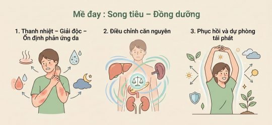 Giải pháp mề đay 3 giai đoạn Song tiêu – Đồng dưỡng