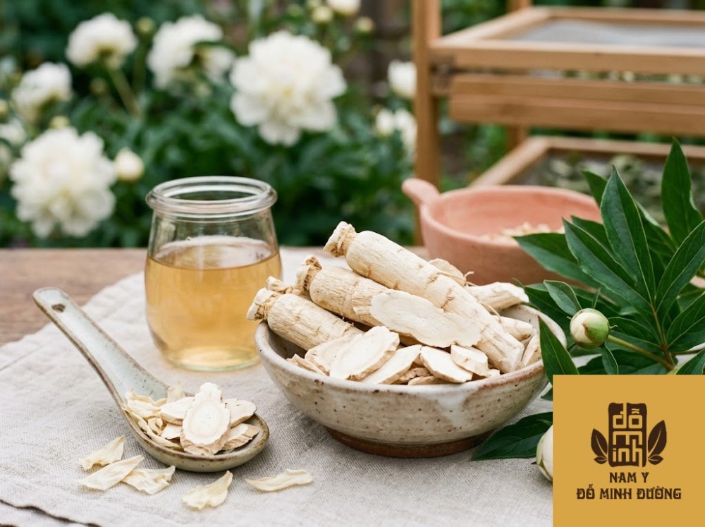 bạch thược dưỡng huyết, làm dịu kích ứng da