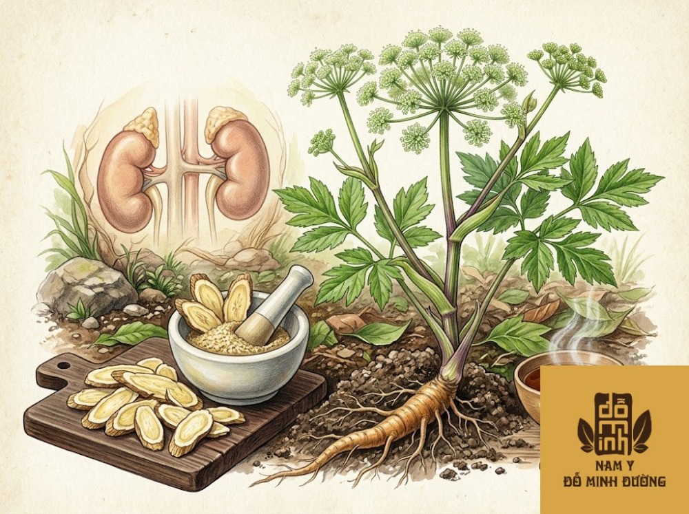 cây bạch chỉ chữa thận yếu