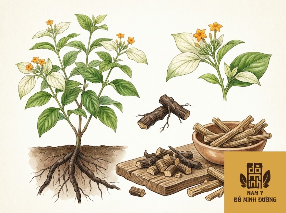 cây bướm bạc rễ và thân trị sưng tấy, viêm mủ