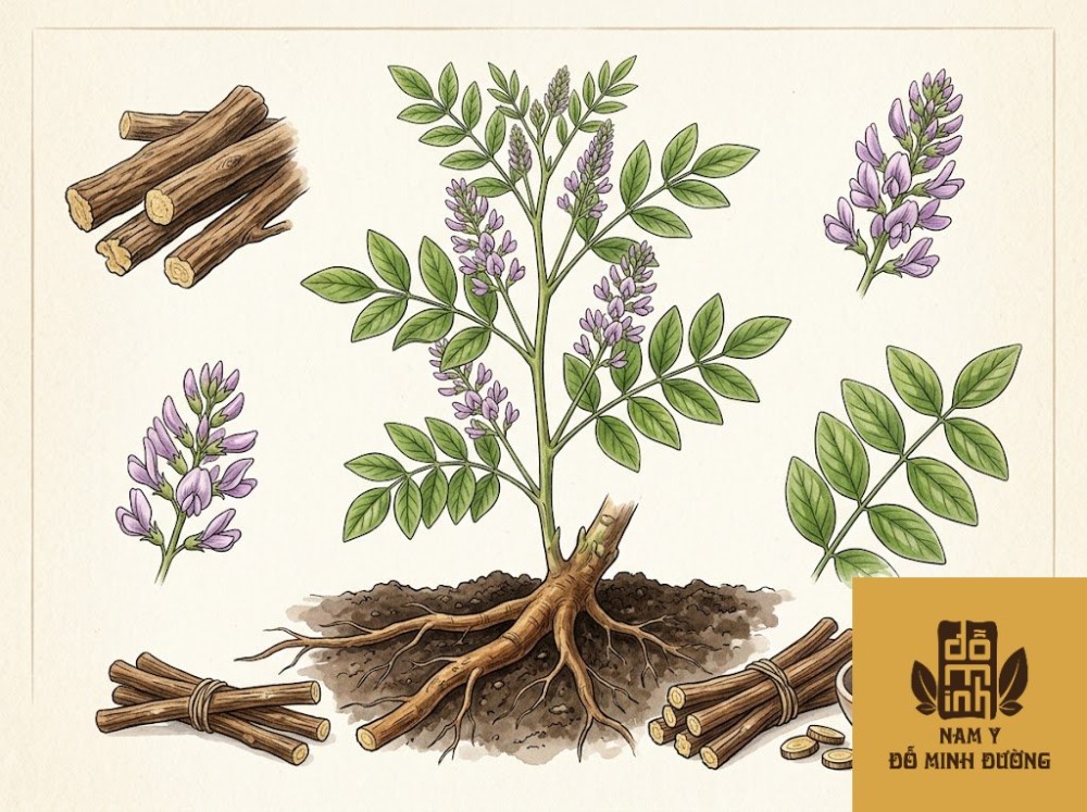 cây cam thảo chữa đau lưng