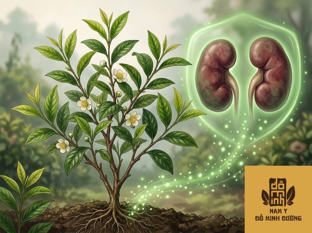 cây chè xanh giúp bảo vệ thận