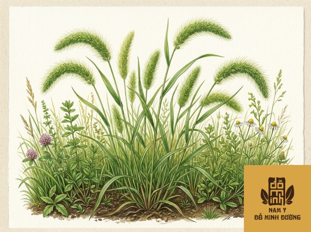 cây cỏ đuôi chó chữa thận yếu