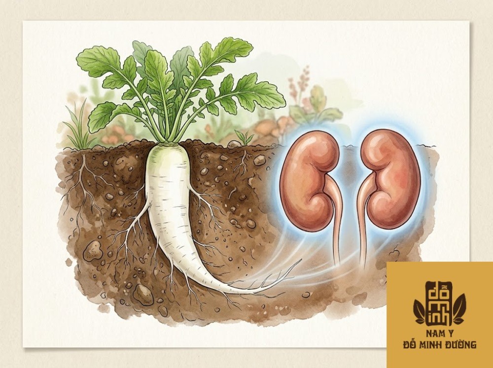 cây củ cải trắng hỗ trợ làm sạch thận