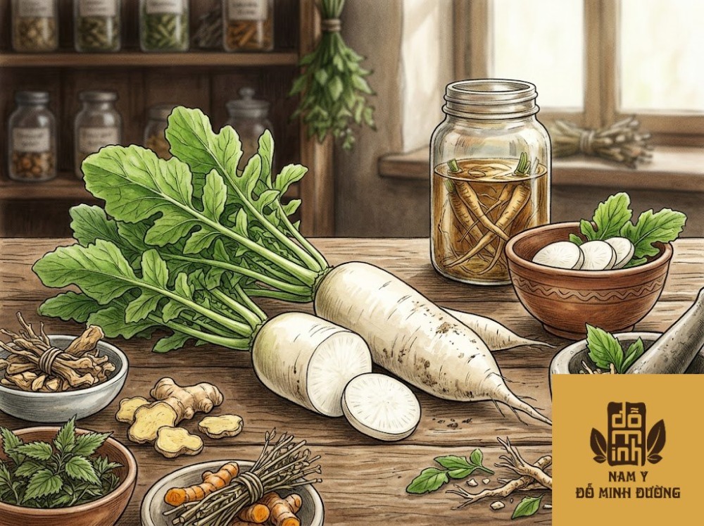 cây củ cải trắng trị viêm khớp