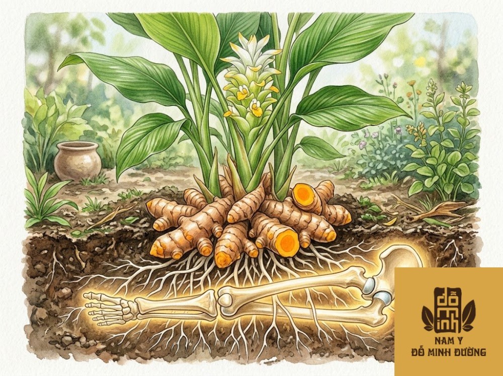 cây củ nghệ vàng giúp bổ xương