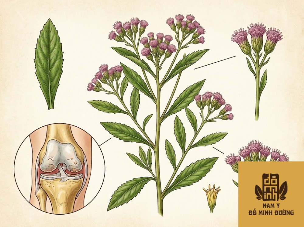 cây cúc tần hỗ trợ trị thoái hóa khớp