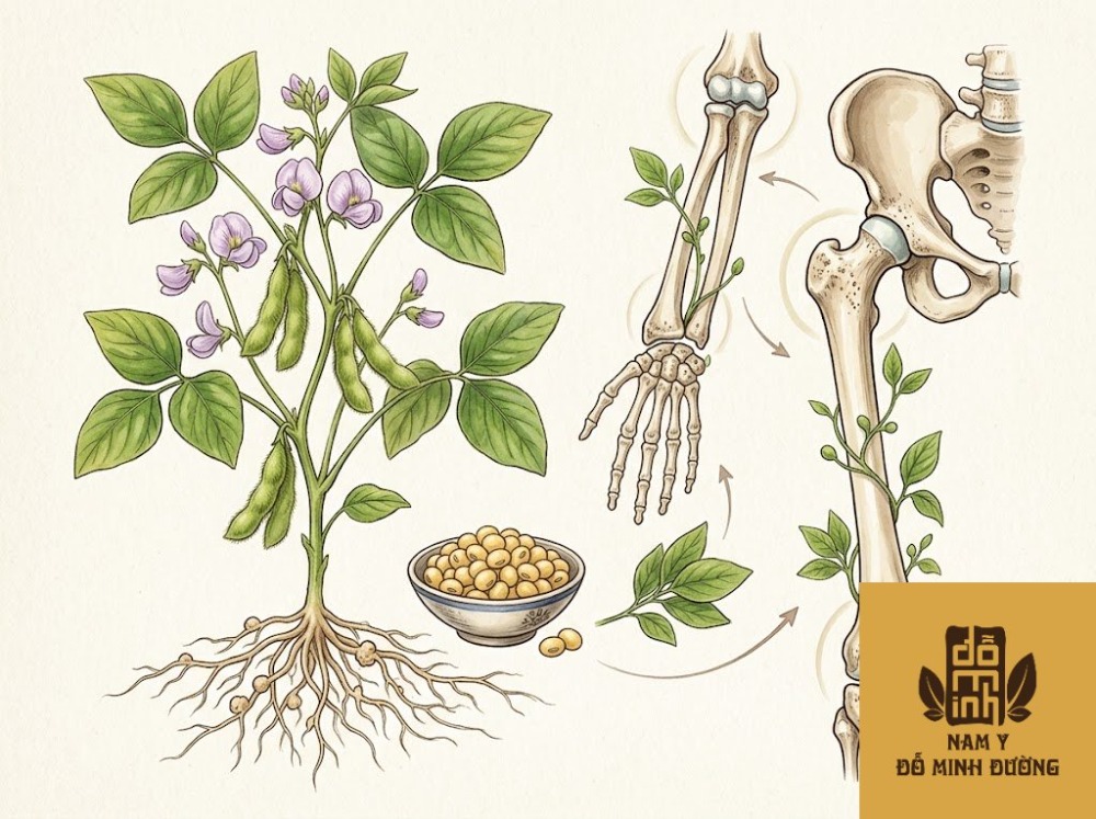 cây đậu nành giúp phục hồi xương