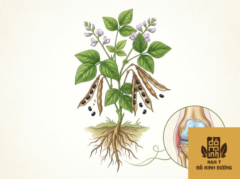 cây đỗ đen chữa viêm xương khớp