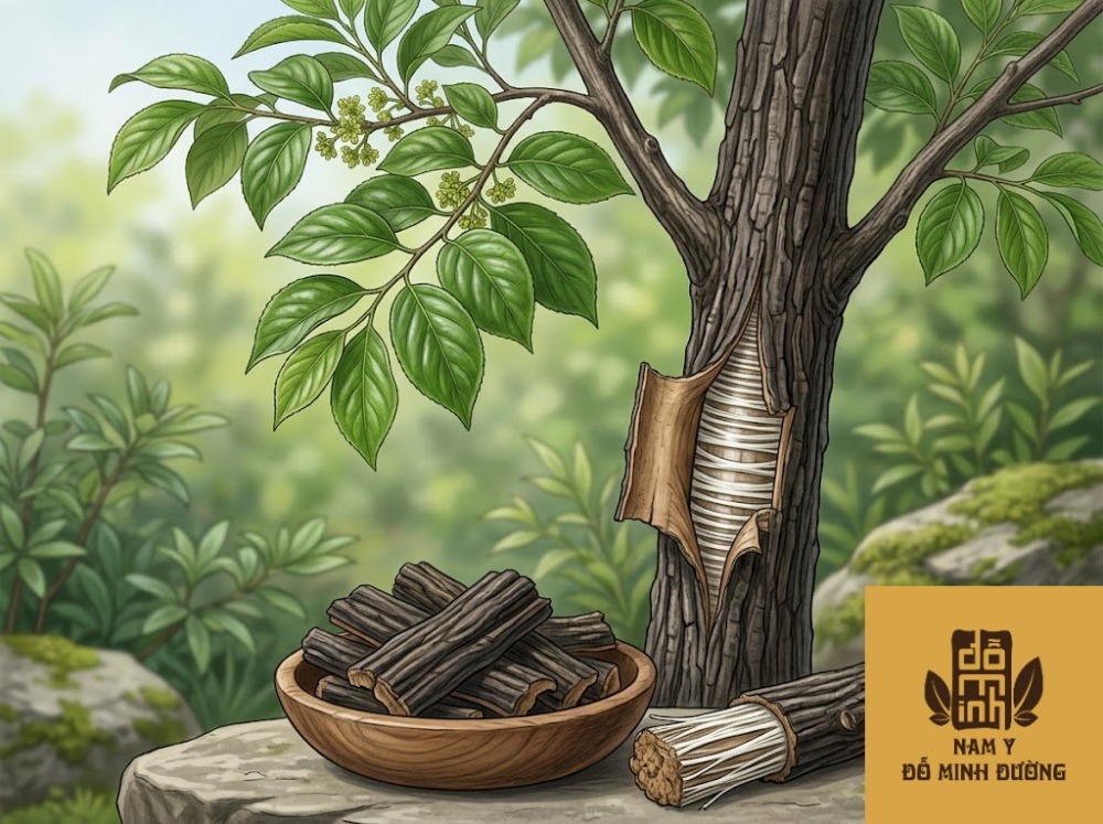 cây đỗ trọng giúp cải thiện thận yếu