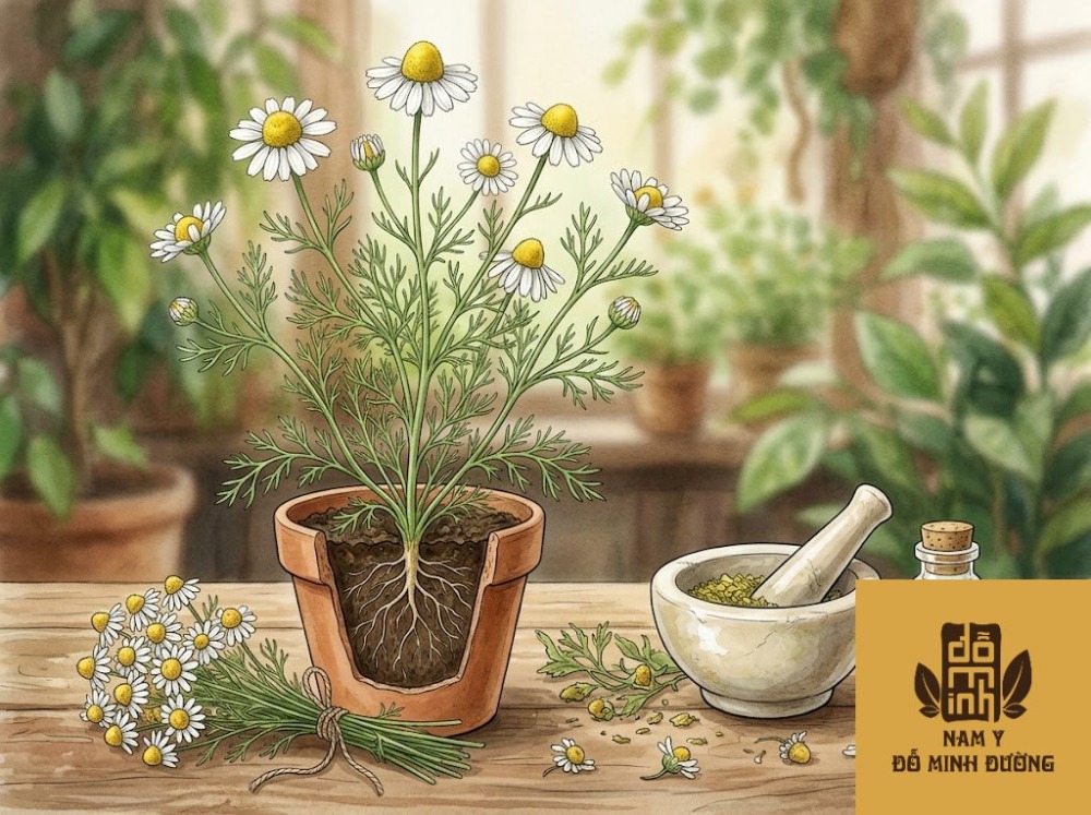 cây hoa cúc la mã chữa viêm khớp