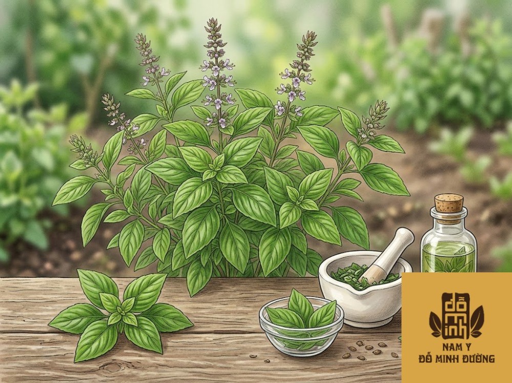 cây húng quế chữa viêm đường tiết niệu