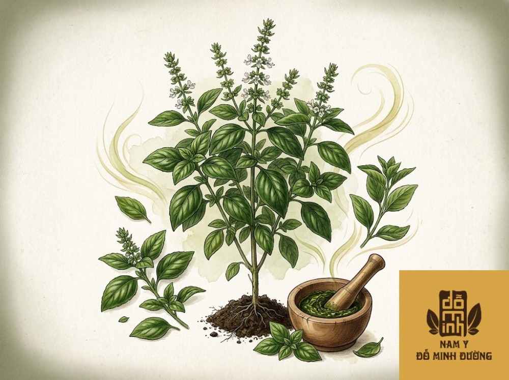 cây húng quế giúp chữa đau nhức cơ