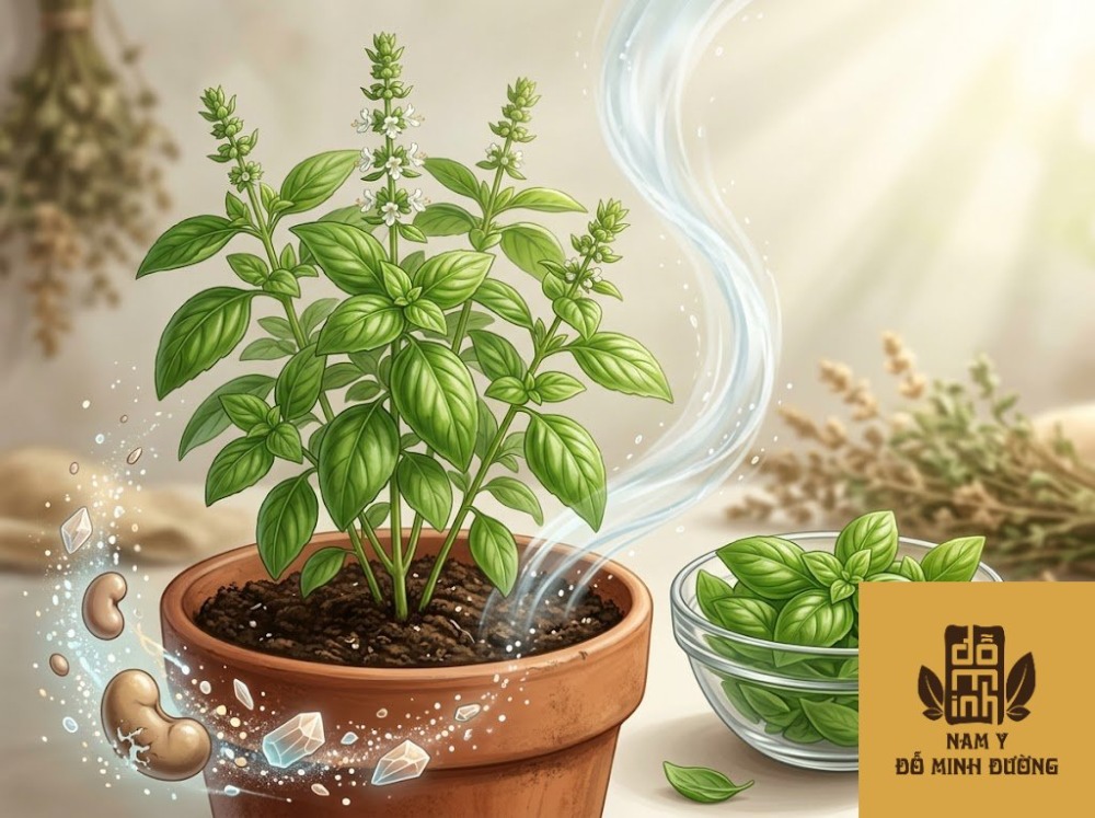 cây húng quế trị sỏi thận