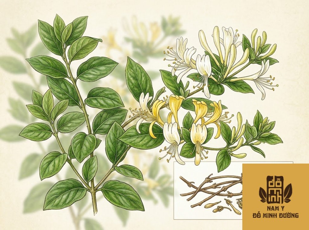 cây kim ngân trị sỏi thận