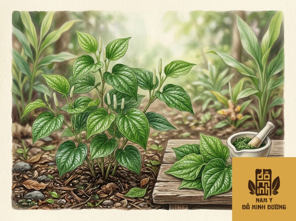 cây lá lốt chữa sưng khớp