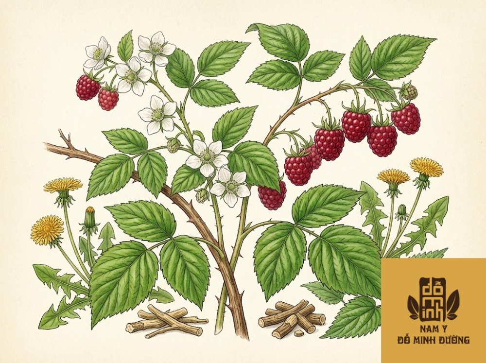 cây mâm xôi giúp làm sạch thận