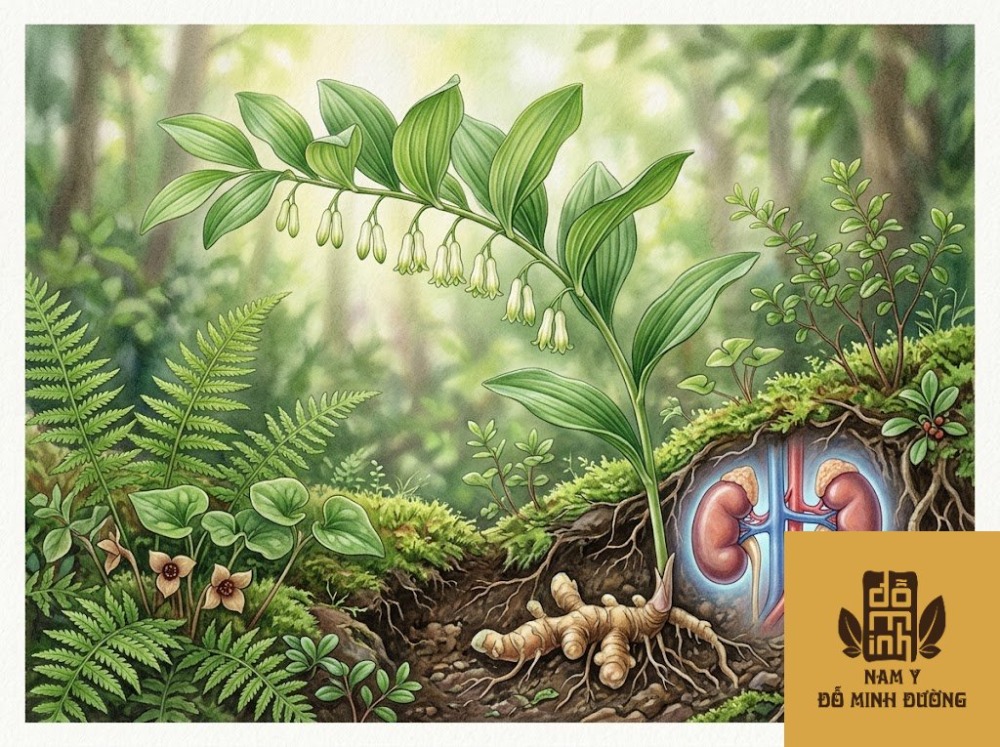 cây ngọc trúc giúp thận hoạt động tốt