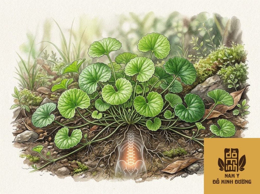 cây rau má hỗ trợ điều trị đau lưng