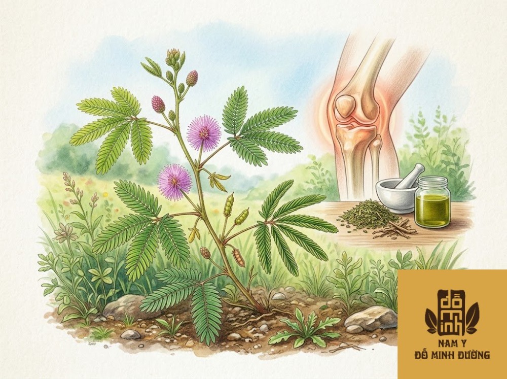 cây trinh nữ giúp giảm đau khớp gối