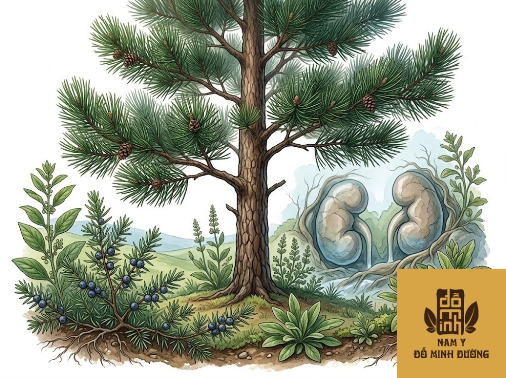 cây tùng giúp bảo vệ thận