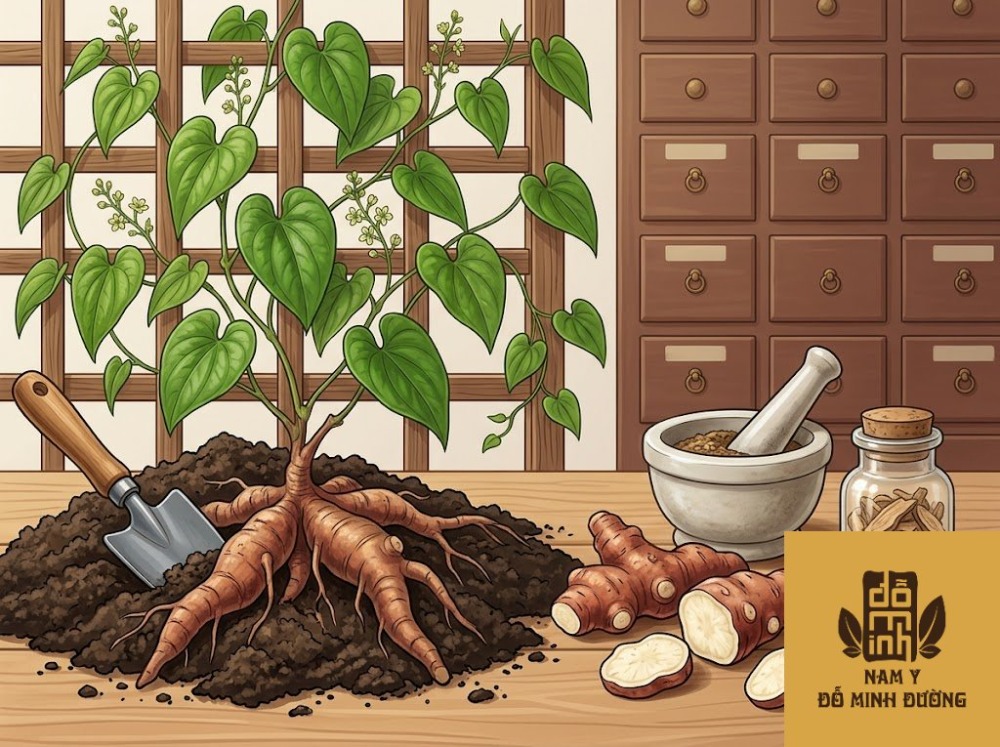 cây tỳ giải giảm đau lưng hiệu quả