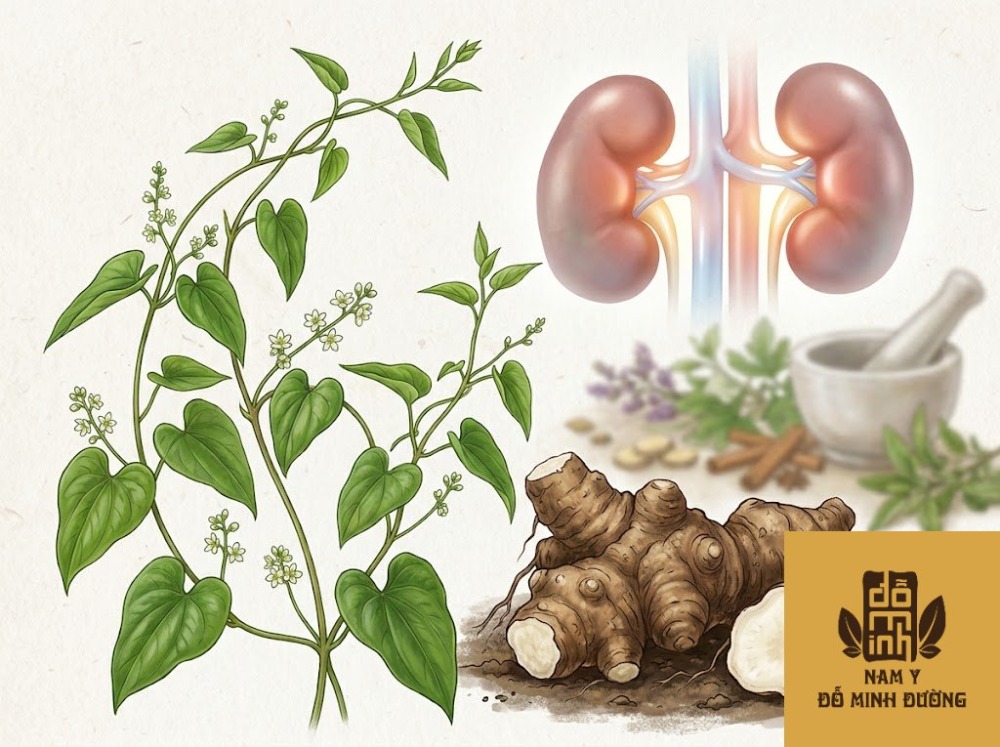 cây tỳ giải hỗ trợ thận hoạt động tốt