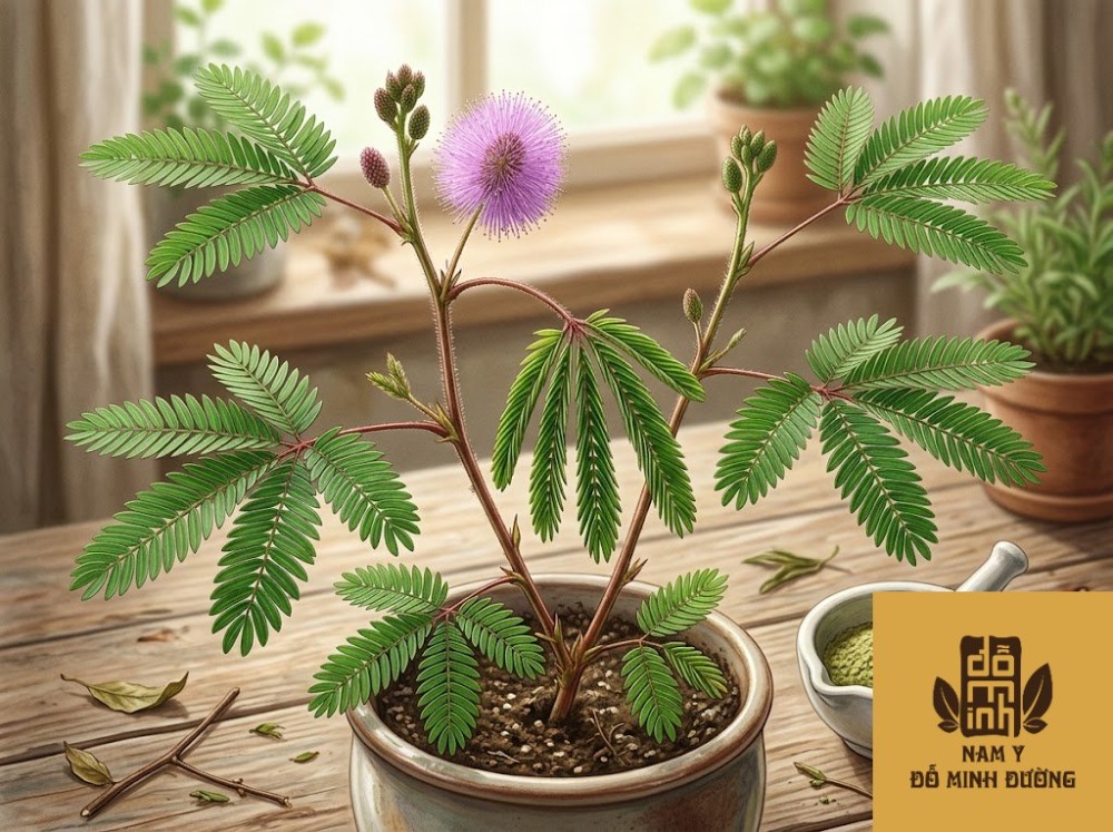 cây xấu hổ giúp giảm đau cơ