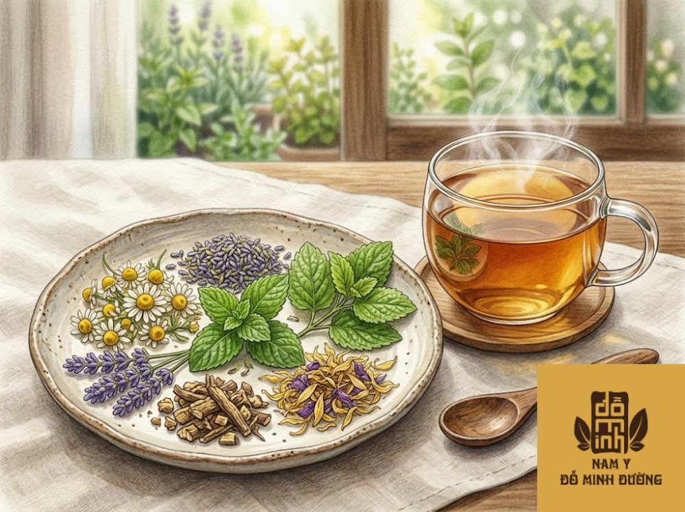 chè thảo mộc giúp thư giãn