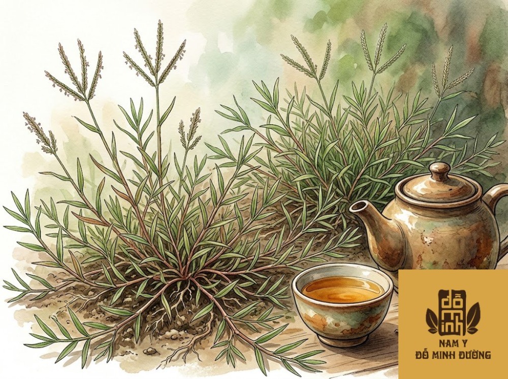 cỏ chỉ nấu nước uống mát gan, giảm ngứa
